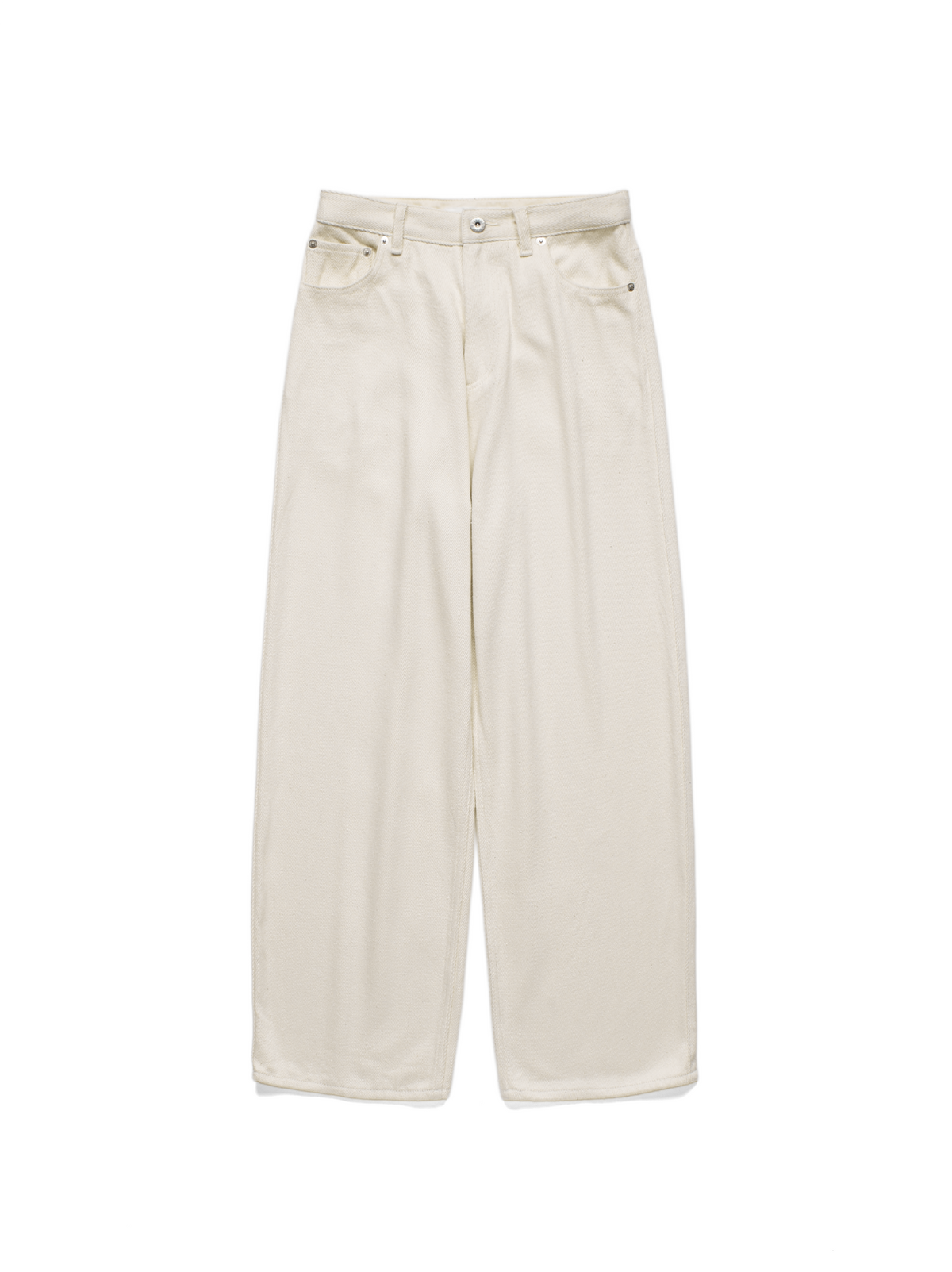 SILK NEP DENIM PANTS for WOMEN｜WHITE
