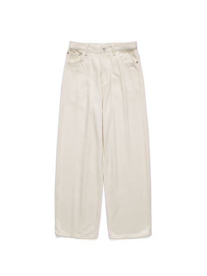SILK NEP DENIM PANTS for WOMEN｜WHITE