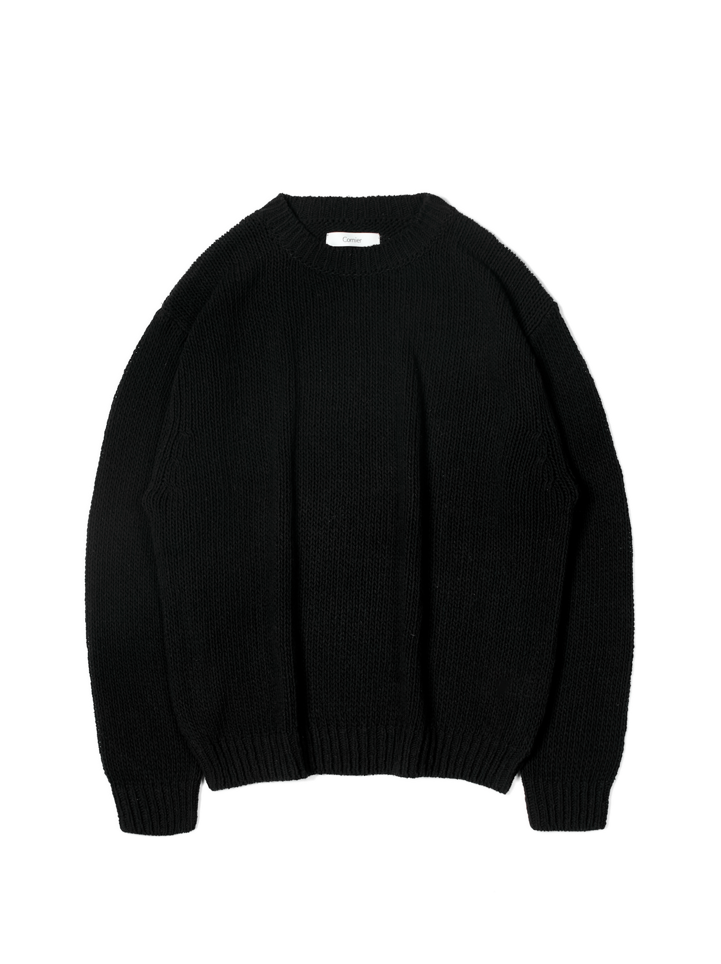 SILK HEAVY SWEATER｜BLACK
