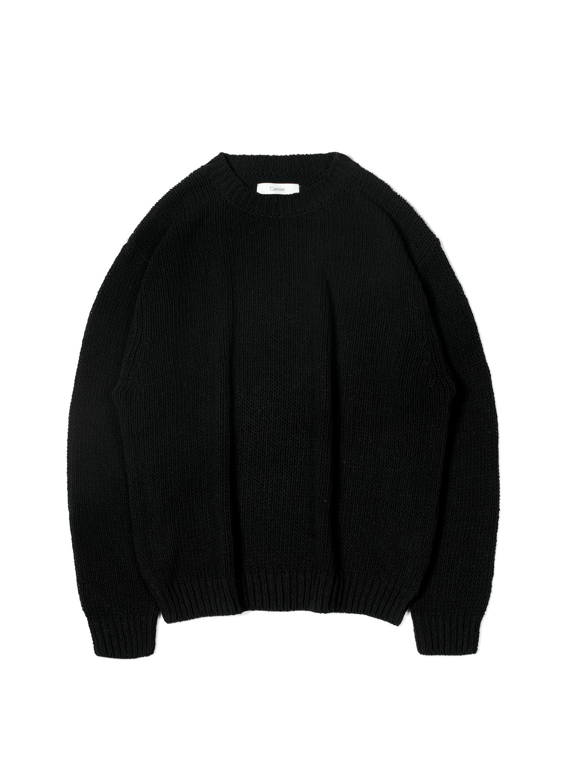 Cornier コルニエ SILK HEAVY SWEATER 26ss SILK HEAVY SWEATER｜BLACK – Cornier