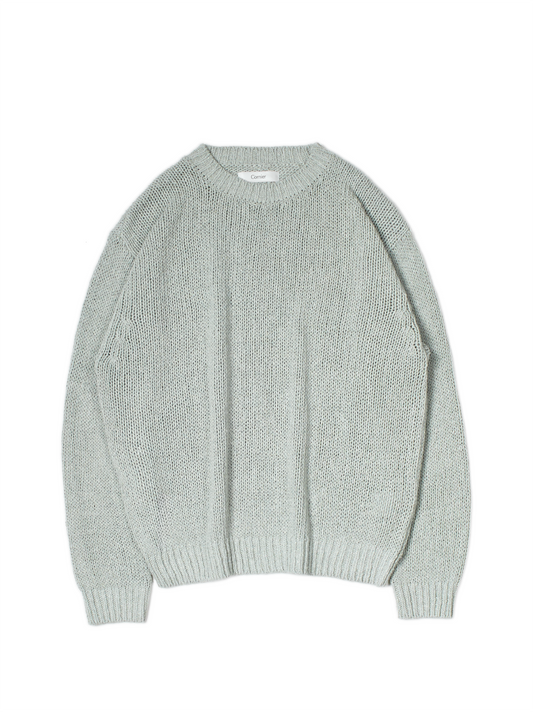 SILK HEAVY SWEATER｜FOG MINT