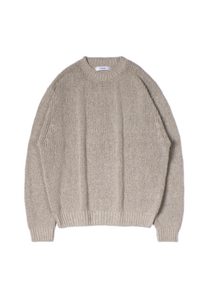 SILK HEAVY SWEATER｜SAND BEIGE