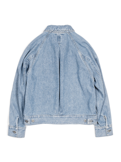 SILK/COTTON DENIM BLOUSON for WOMEN｜LIGHT BLUE