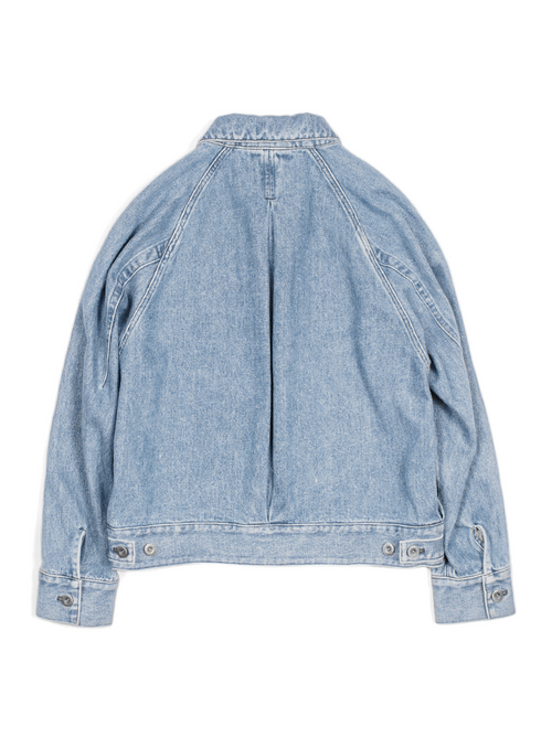 SILK/COTTON DENIM BLOUSON for WOMEN｜LIGHT BLUE