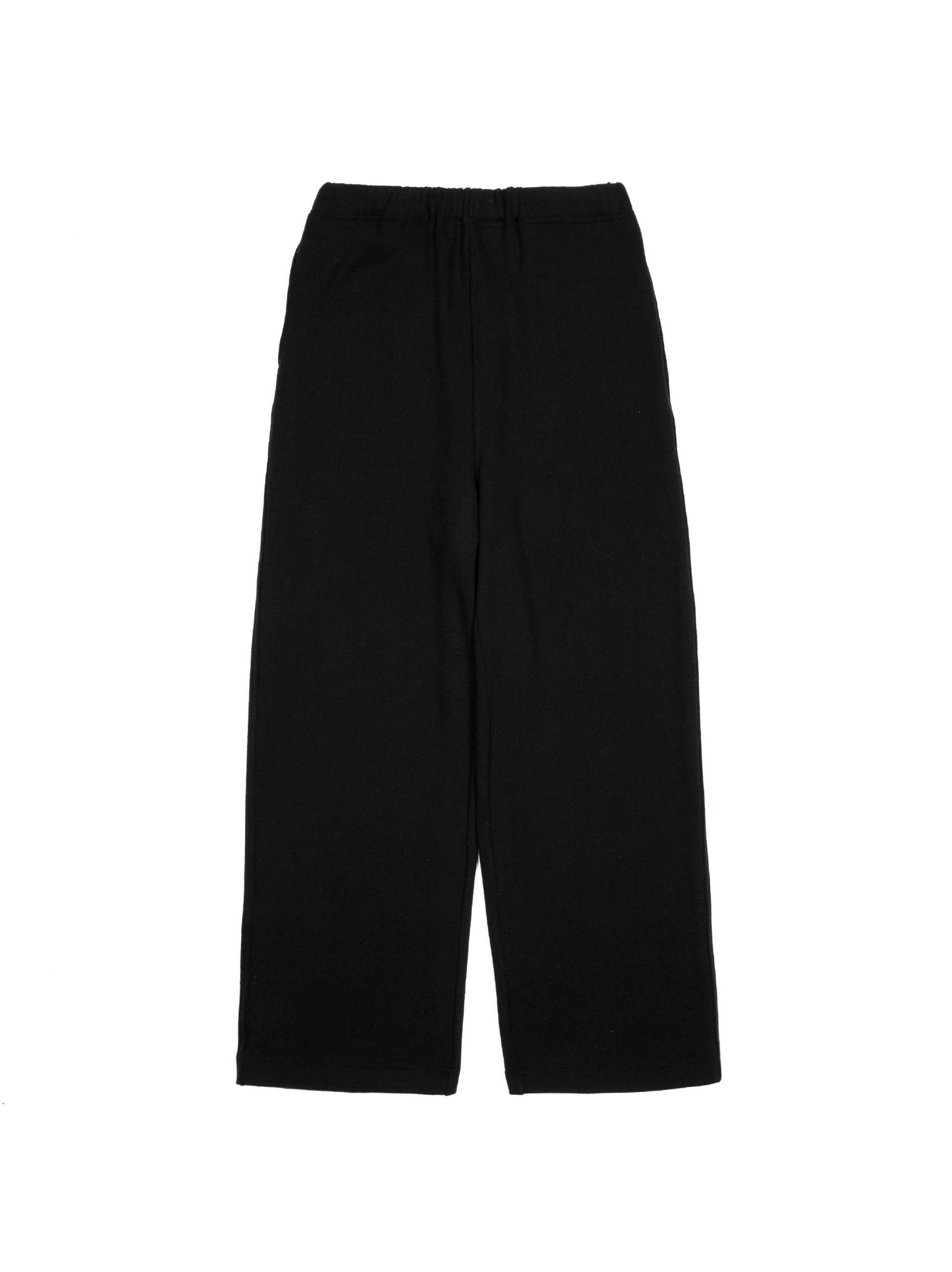 SILK/COTTON LOOPBACK FLEECE PANTS｜BLACK
