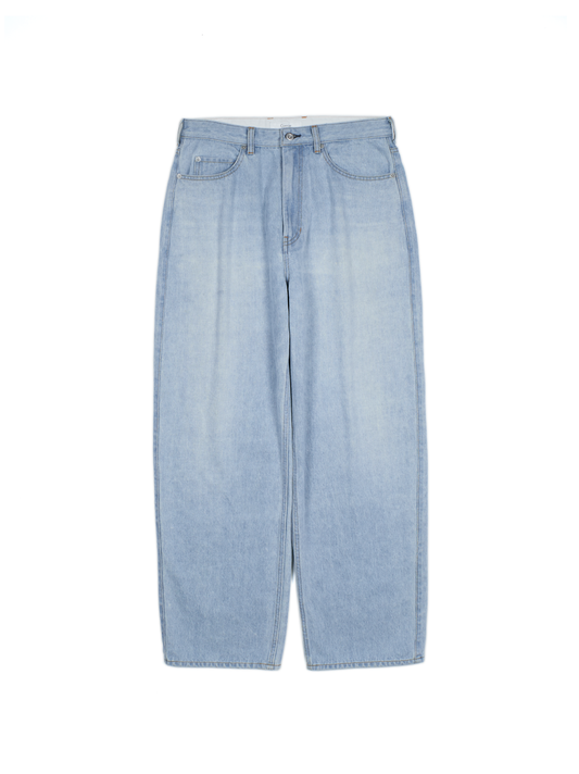 SILK/COTTON VINTAGE DENIM PANTS｜LIGHT BLUE