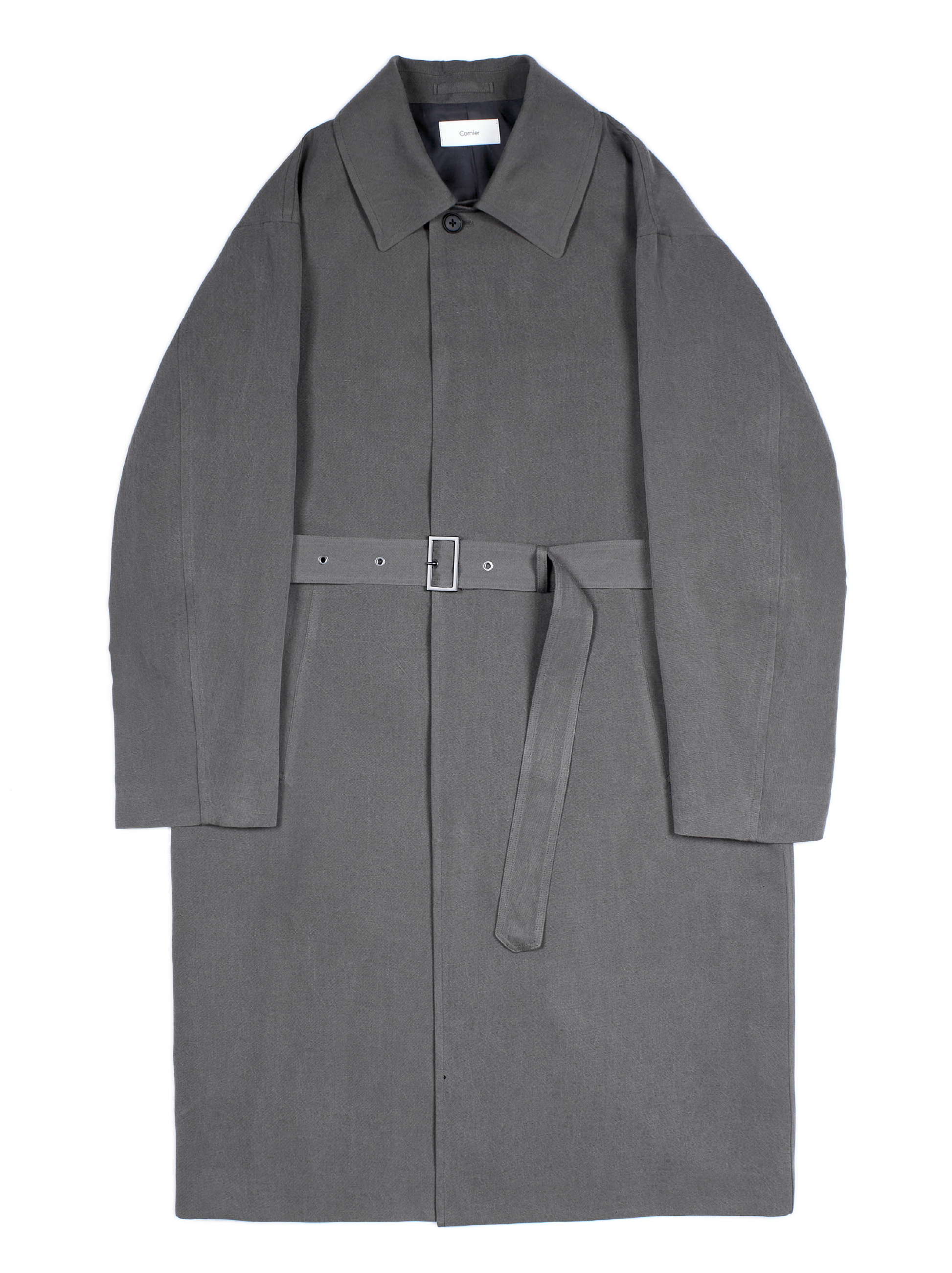SILK/LINEN FADED GABARDINE BALMACAAN COAT|HAZE GRAY – Cornier SILK/LINEN FADED GABARDINE BALMACAAN COAT|HAZE GRAY – Cornier