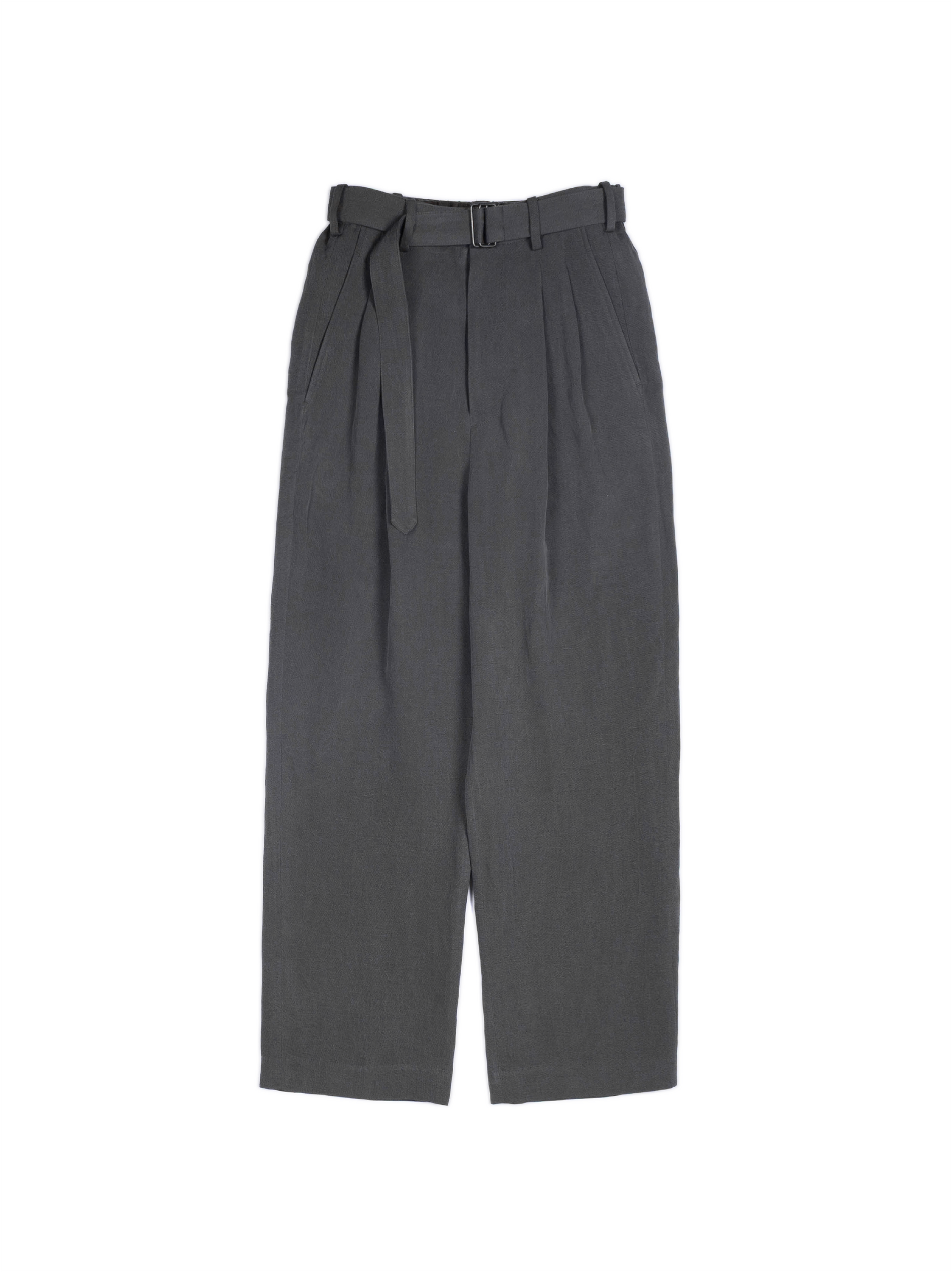 【Cornier】 SILKLINEN FADEDGABARDINE PANTS SILK/LINEN FADED GABARDINE PANTS｜HAZE GRAY – Cornier