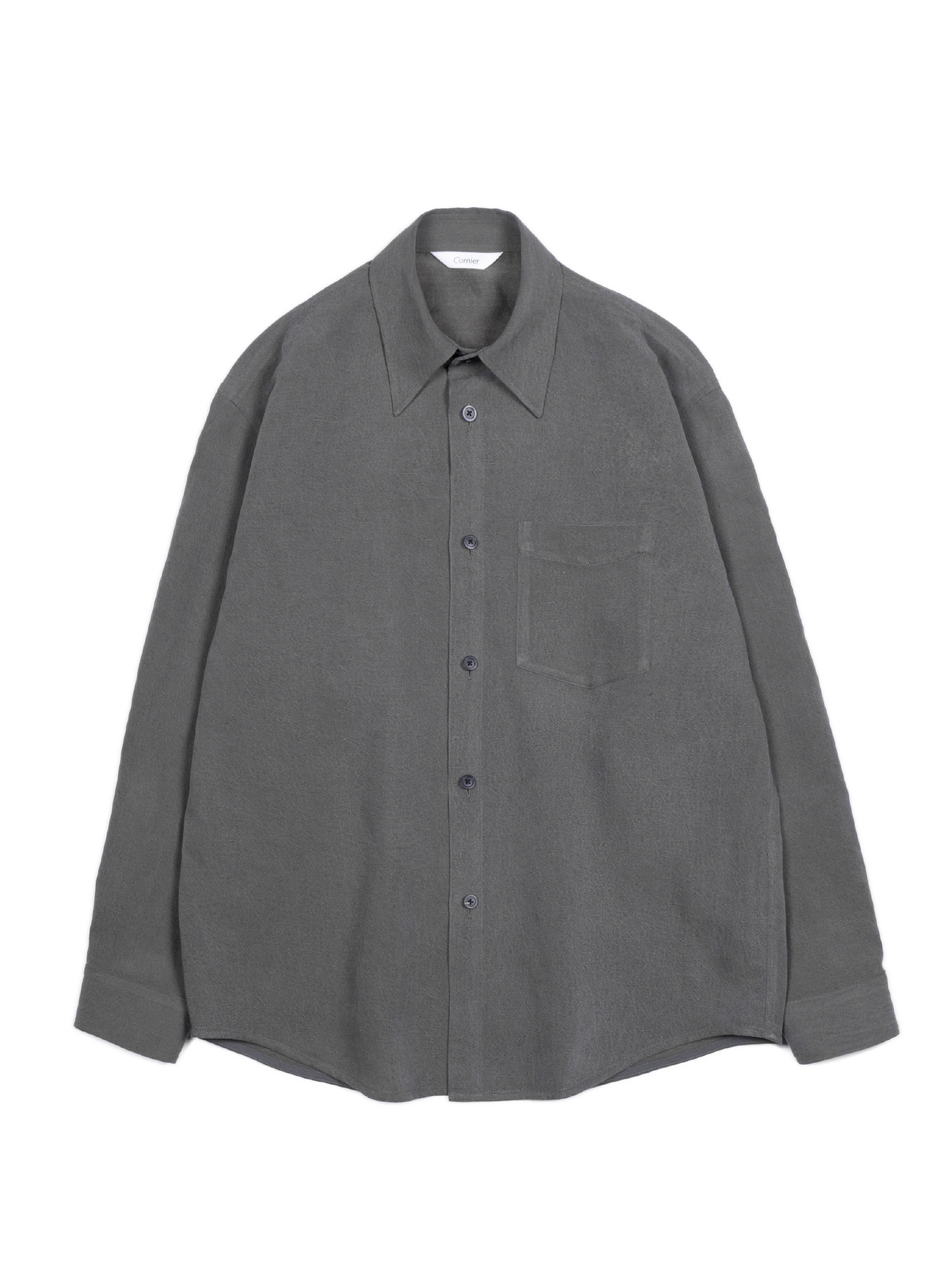 SILK/LINEN FADED GABARDINE SHIRTS｜HAZE GRAY