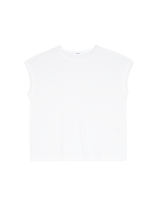 SOFT TWISTED INDIAN COTTON JERSEY FRENCH SLEEVE T-SHIRTS｜OFF WHITE