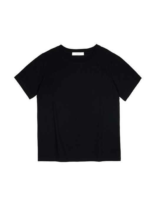 SOFT TWISTED INDIAN COTTON JERSEY T-SHIRTS｜BLACK
