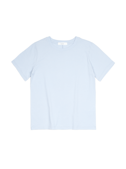 SOFT TWISTED INDIAN COTTON JERSEY T-SHIRTS｜MIST BLUE