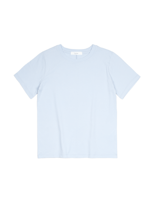 SOFT TWISTED INDIAN COTTON JERSEY T-SHIRTS｜MIST BLUE