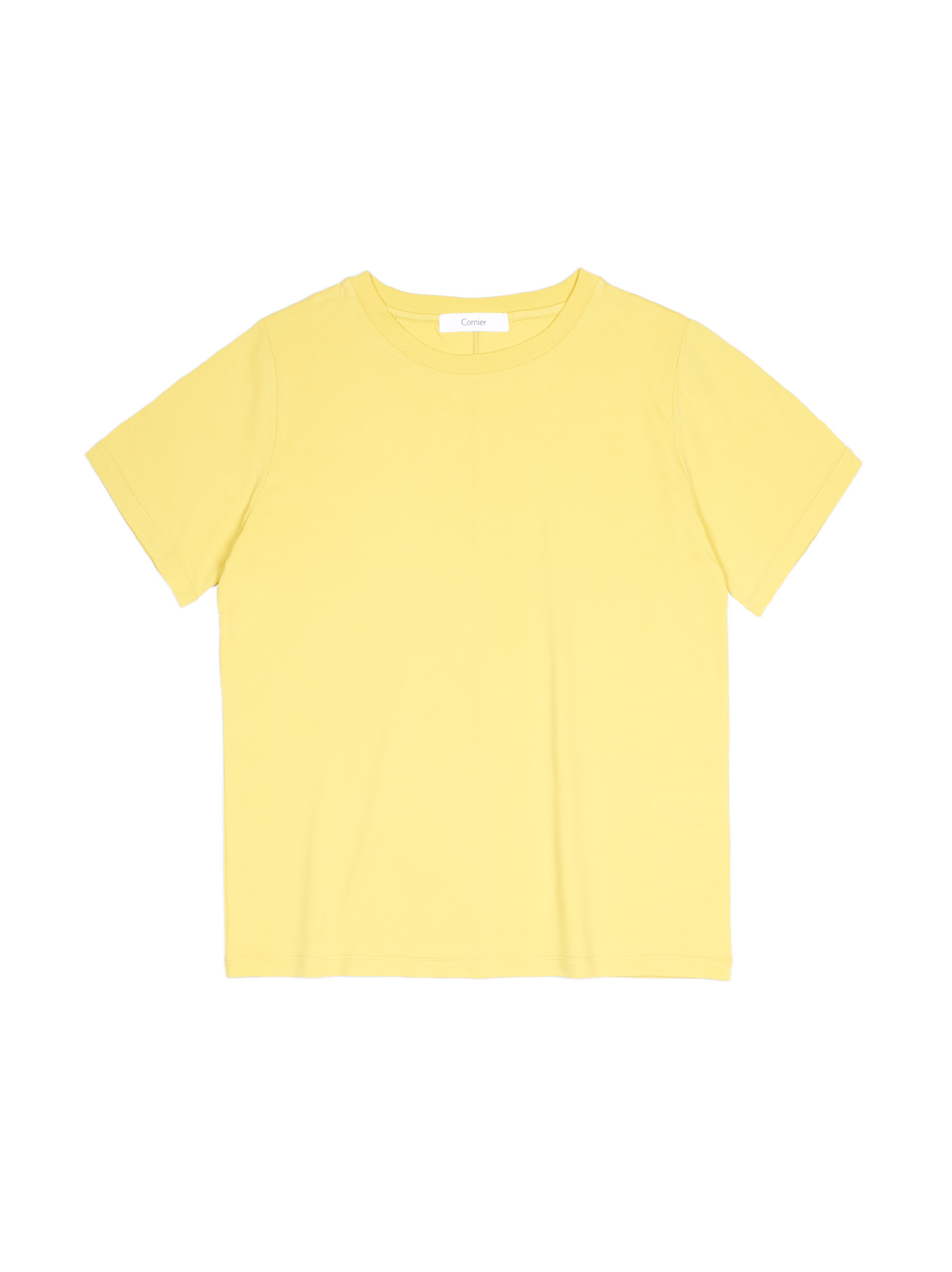 SOFT TWISTED INDIAN COTTON JERSEY T-SHIRTS｜MUTED YELLOW