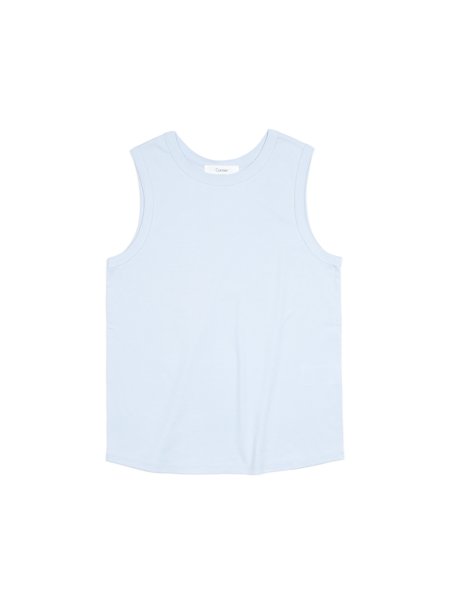 SOFT TWISTED INDIAN COTTON JERSEY TANK｜MIST BLUE