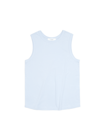 SOFT TWISTED INDIAN COTTON JERSEY TANK｜MIST BLUE