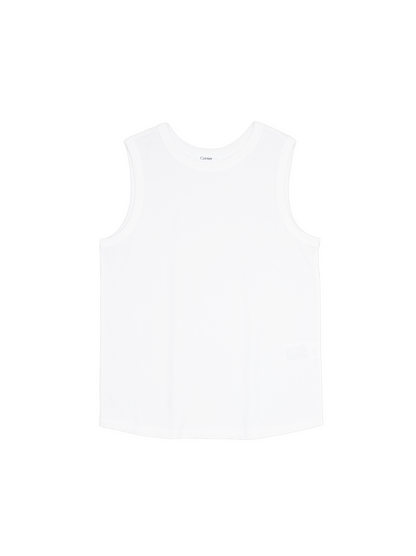SOFT TWISTED INDIAN COTTON JERSEY TANK｜OFF WHITE