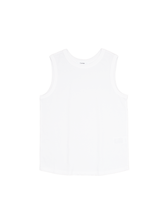 SOFT TWISTED INDIAN COTTON JERSEY TANK｜OFF WHITE