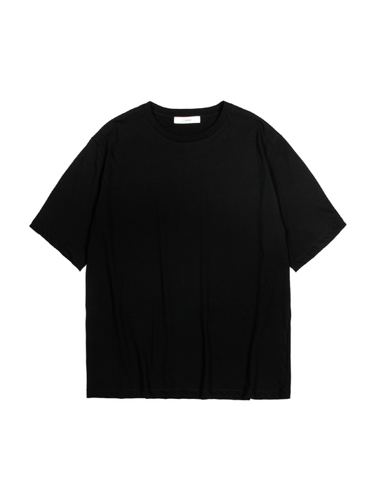 SUPIMA COTTON HIGH TWISTED JERSEY T-SHIRTS｜BLACK