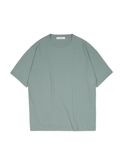 SUPIMA COTTON HIGH TWISTED JERSEY T-SHIRTS｜FOG GREEN
