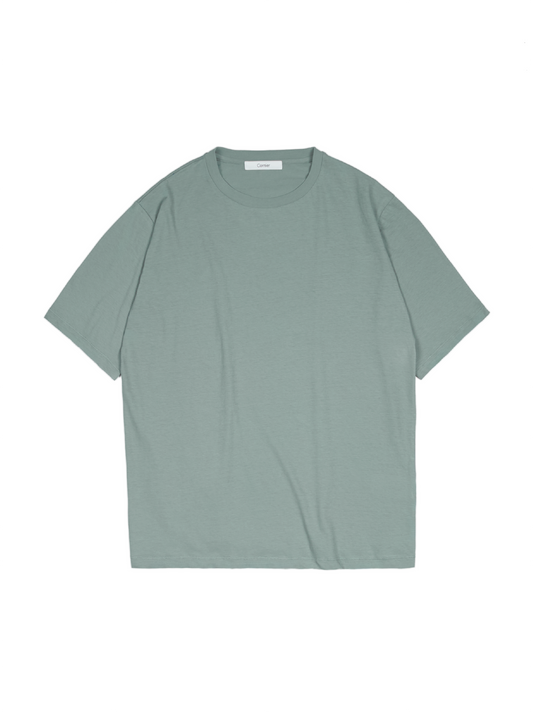 SUPIMA COTTON HIGH TWISTED JERSEY T-SHIRTS｜FOG GREEN