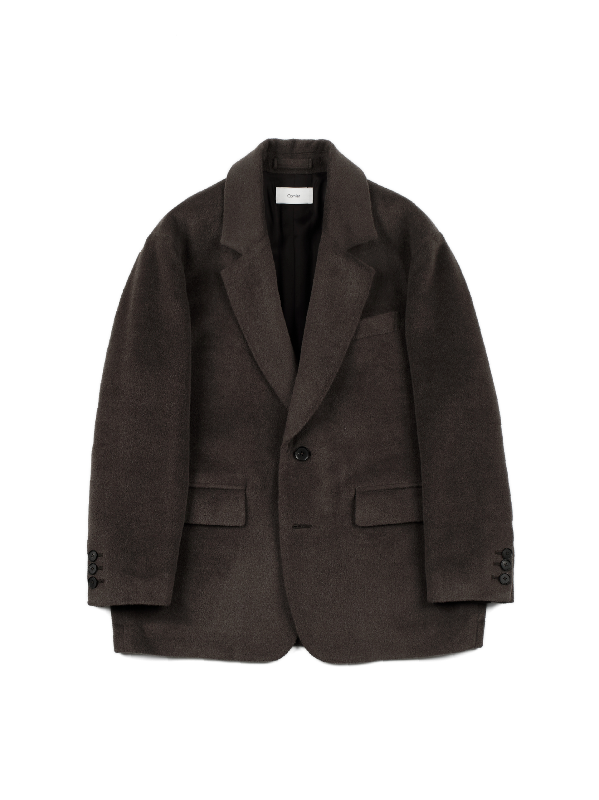 SURI ALPACA/WOOL/SILK BEAVER JACKET for WOMEN|BROWN – Cornier SURI ALPACA/WOOL/SILK BEAVER JACKET for WOMEN|BROWN – Cornier