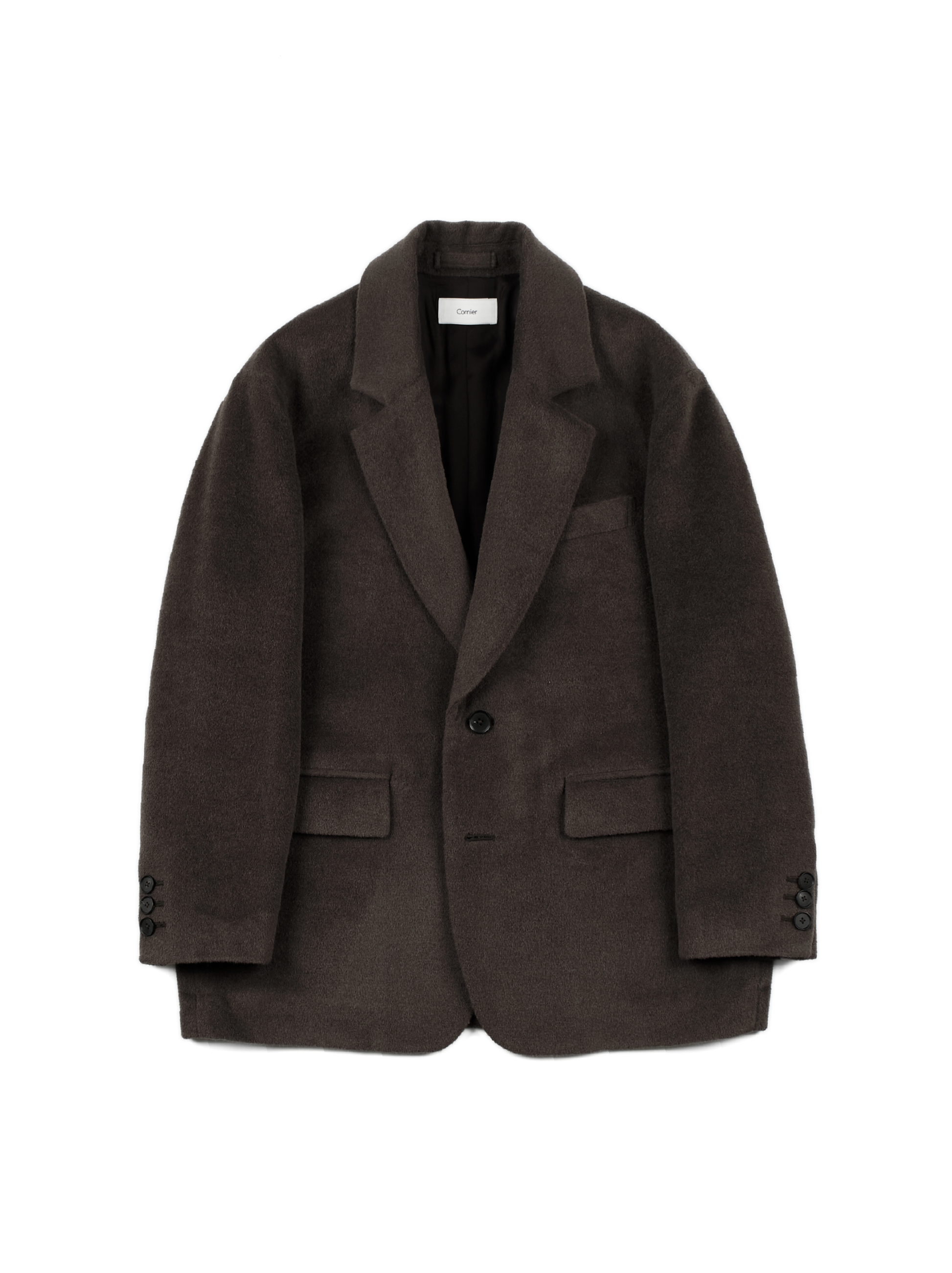 SURI ALPACA/WOOL/SILK BEAVER JACKET for WOMEN|BROWN – Cornier SURI ALPACA/WOOL/SILK BEAVER JACKET for WOMEN|BROWN – Cornier