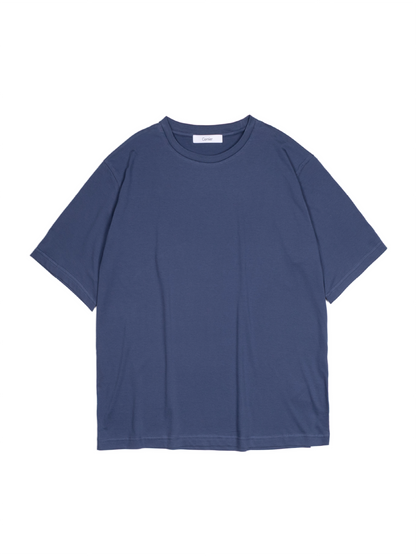 SUVIN COTTON HIGH GAUGE SOFT JERSEY T-SHIRTS｜PRUSSIAN NAVY