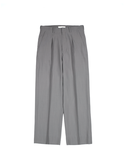 Super130's WORSTED WOOL TROPICAL SLACKS|LIGHT GRAY – Cornier Super130's WORSTED WOOL TROPICAL SLACKS|LIGHT GRAY – Cornier