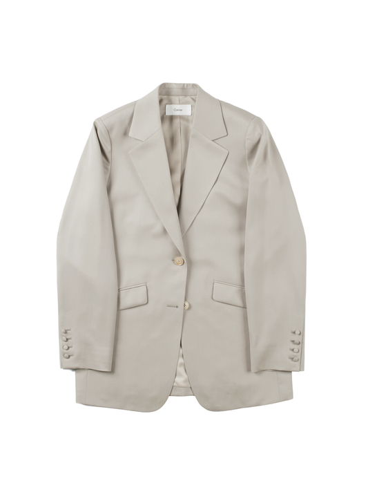 Super130's WOOL LIGHT GABARDINE TAILORED JACKET for WOMEN｜DUSTY BEIGE