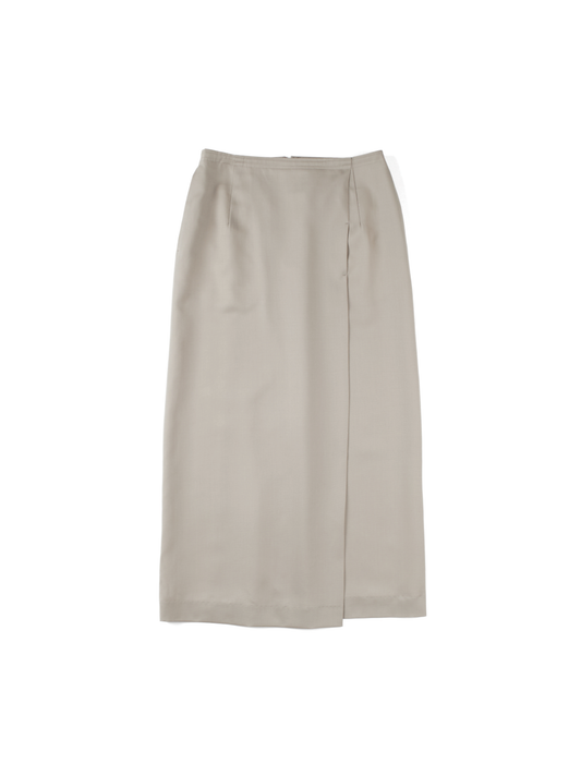 Super130's WOOL LIGHT GABARDINE SKIRTS｜DUSTY BEIGE