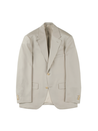 Super130's WORSTED WOOL LIGHT GABARDINE TAILORED JACKET｜DUSTY BEIGE