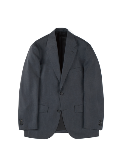 Super130's WORSTED WOOL LIGHT GABARDINE TAILORED JACKET｜TOP CHARCOAL