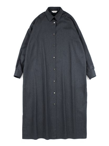 Super130's WORSTED WOOL LIGHT MILLED SHIRTS DRESS|TOP GRAY – Cornier Super130's WORSTED WOOL LIGHT MILLED SHIRTS DRESS|TOP GRAY – Cornier
