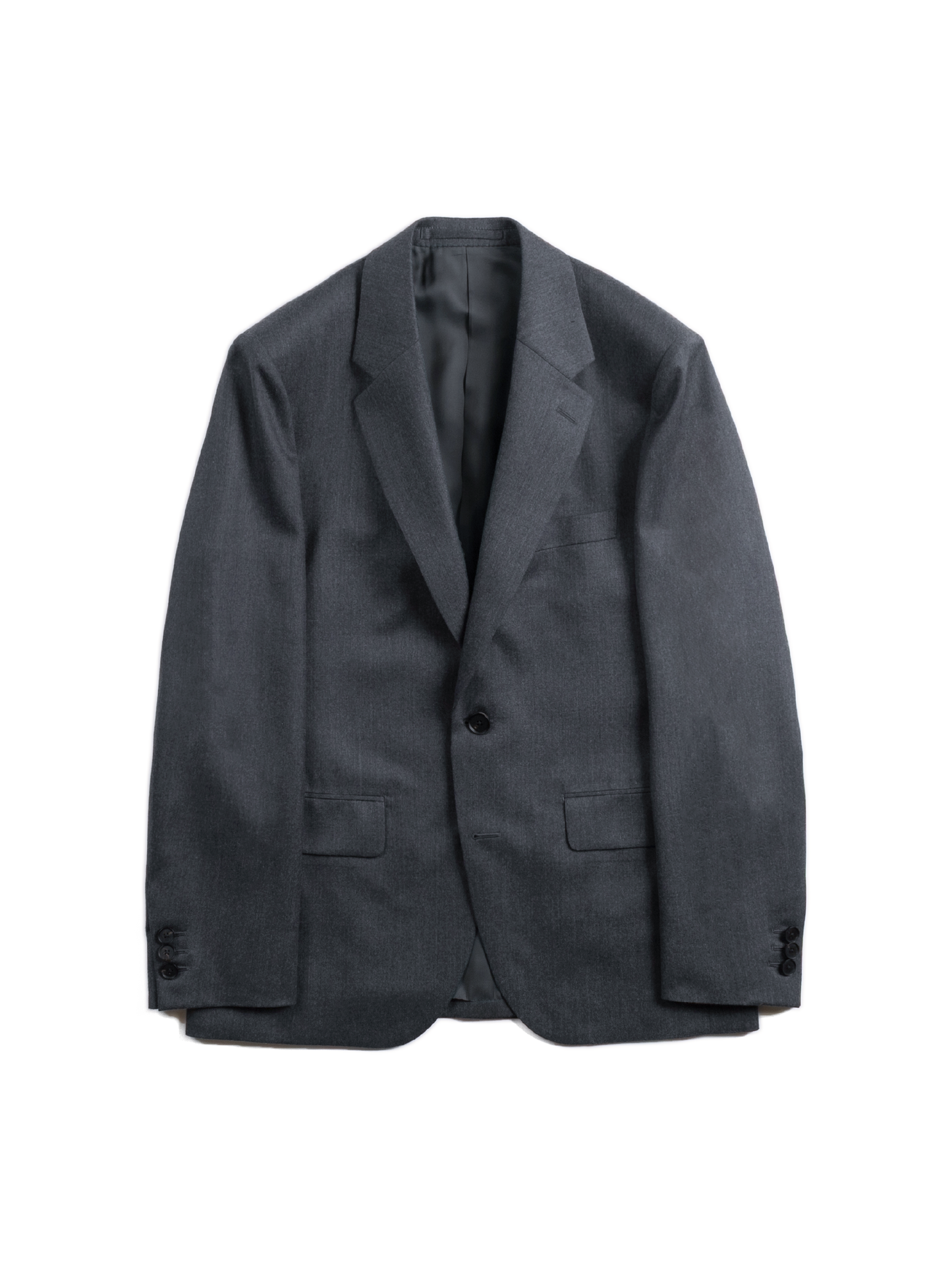 Super130's WORSTED WOOL LIGHT MILLED TAILORED JACKET｜TOP GRAY
