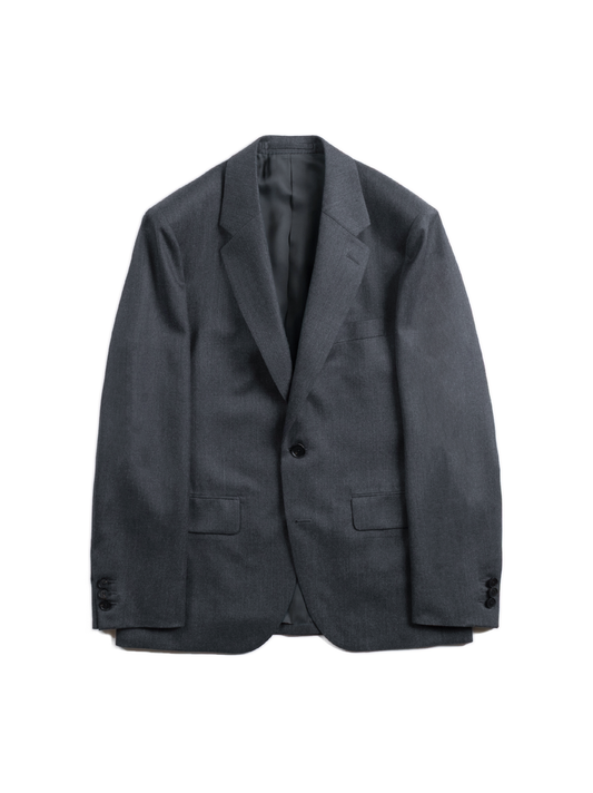 Super130's WORSTED WOOL LIGHT MILLED TAILORED JACKET｜TOP GRAY