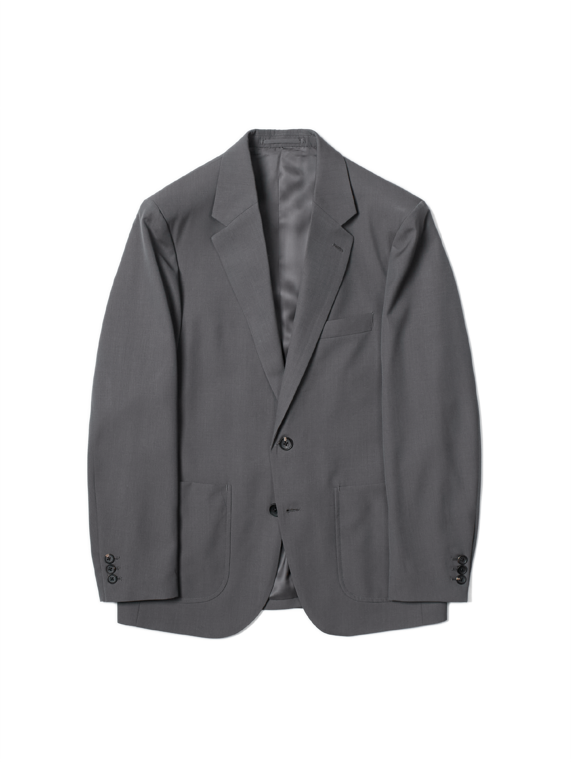 Super130's WORSTED WOOL TROPICAL TAILORED JACKET｜ASH TAUPE – Cornier