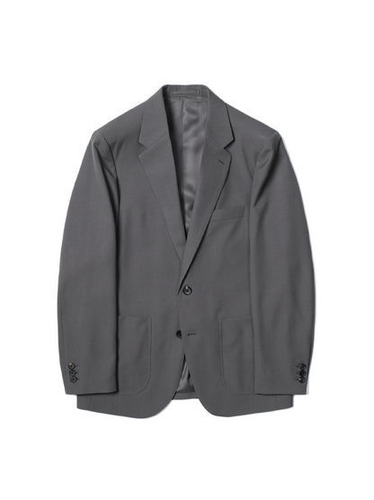 Super130's WORSTED WOOL TROPICAL TAILORED JACKET｜ASH TAUPE