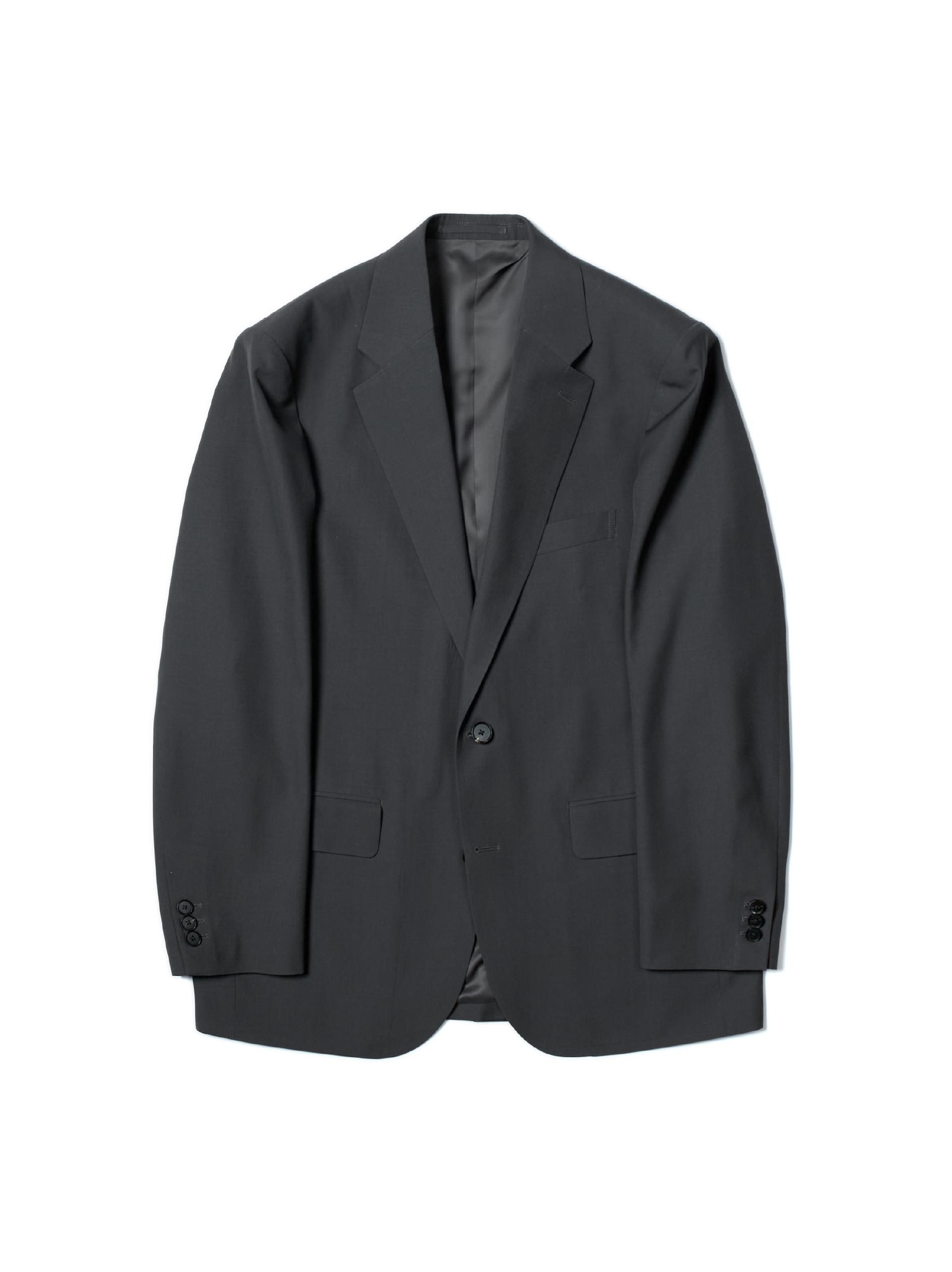 Super130's WORSTED WOOL TROPICAL TAILORED JACKET｜CHARCOAL – Cornier