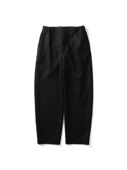 Super130's WOOL DOUBLE CLOTH PANTS｜TOP BLACK