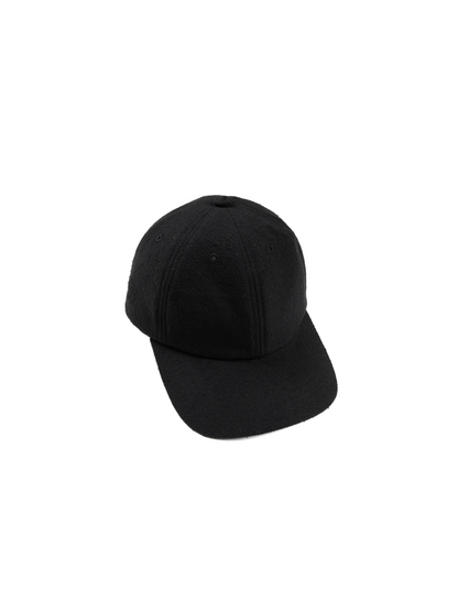 Super140's WOOL SILK NEP CAP｜BLACK