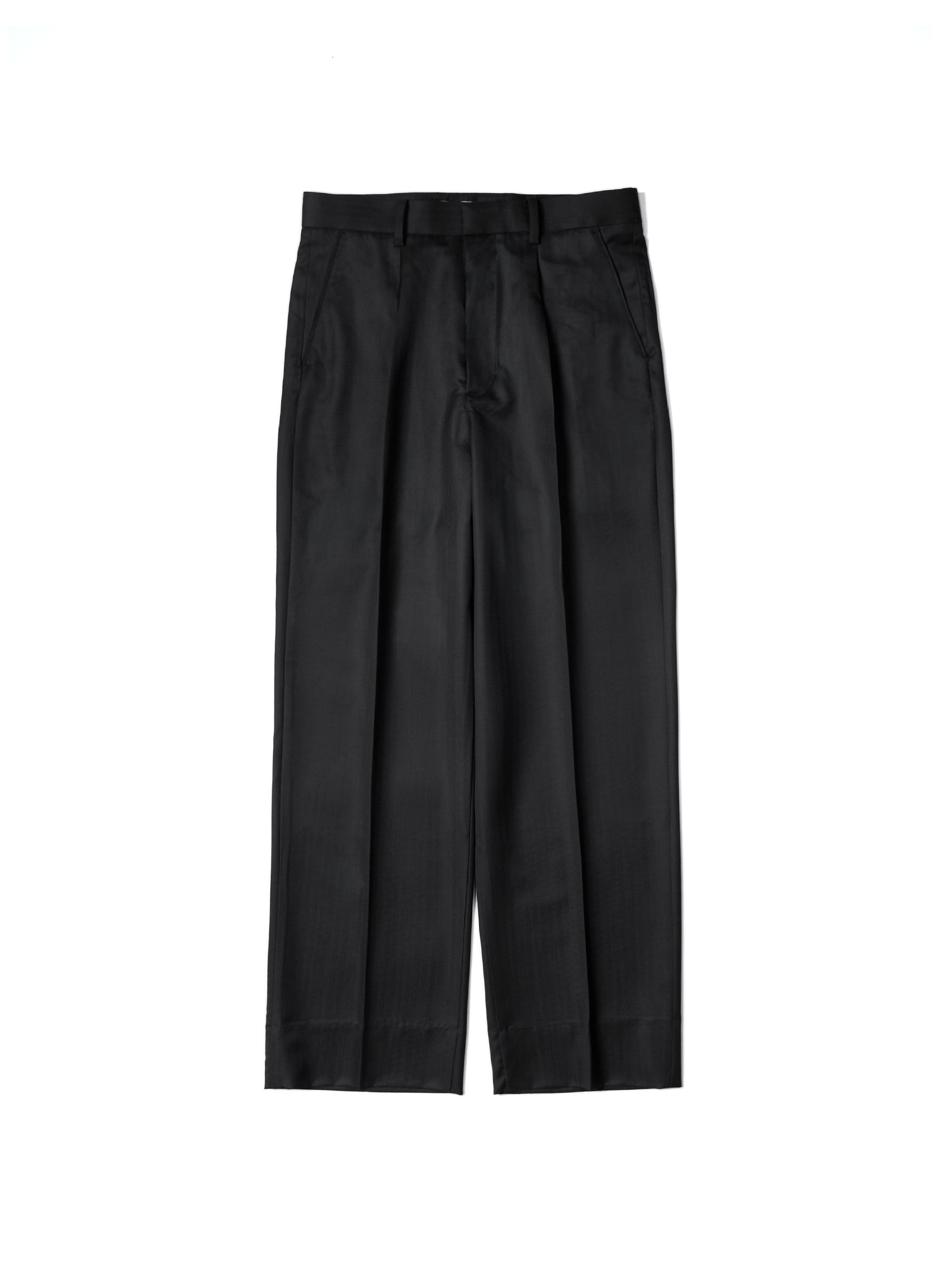 パンツ Cornier Super160's WOOL/KIDMOHAIR SLACKS Super140's WOOL/KID MOHAIR HERRINGBONE SLACKS｜BLACK BROWN – Cornier