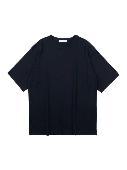 Super140's WORSTED WOOL T-SHIRTS｜DARK NAVY