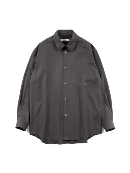 Super160's WOOL LIGHT MILLED SHIRTS｜MOCHA