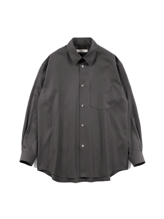 Super160's WOOL LIGHT MILLED SHIRTS｜MOCHA