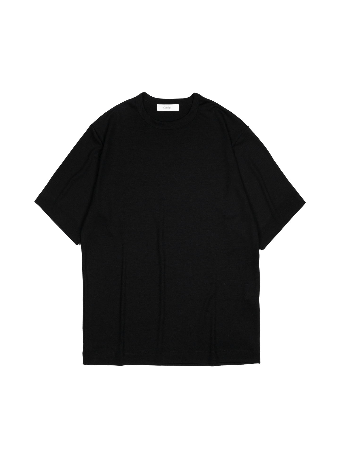 Super160's WORSTED WOOL T-SHIRTS｜BLACK