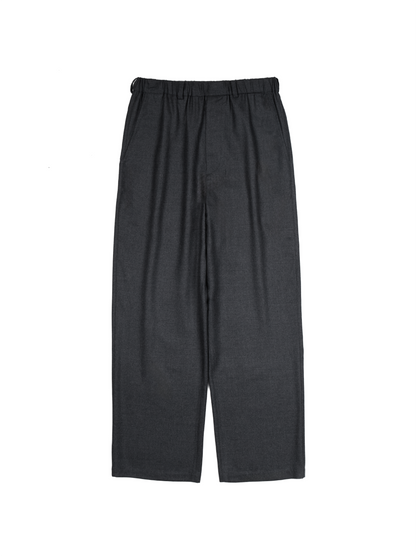 Super160's WORSTED WOOL VIYELLA EASY PANTS｜TOP CHARCOAL