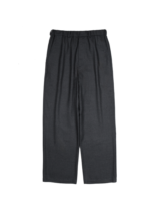Super160's WORSTED WOOL VIYELLA EASY PANTS｜TOP CHARCOAL