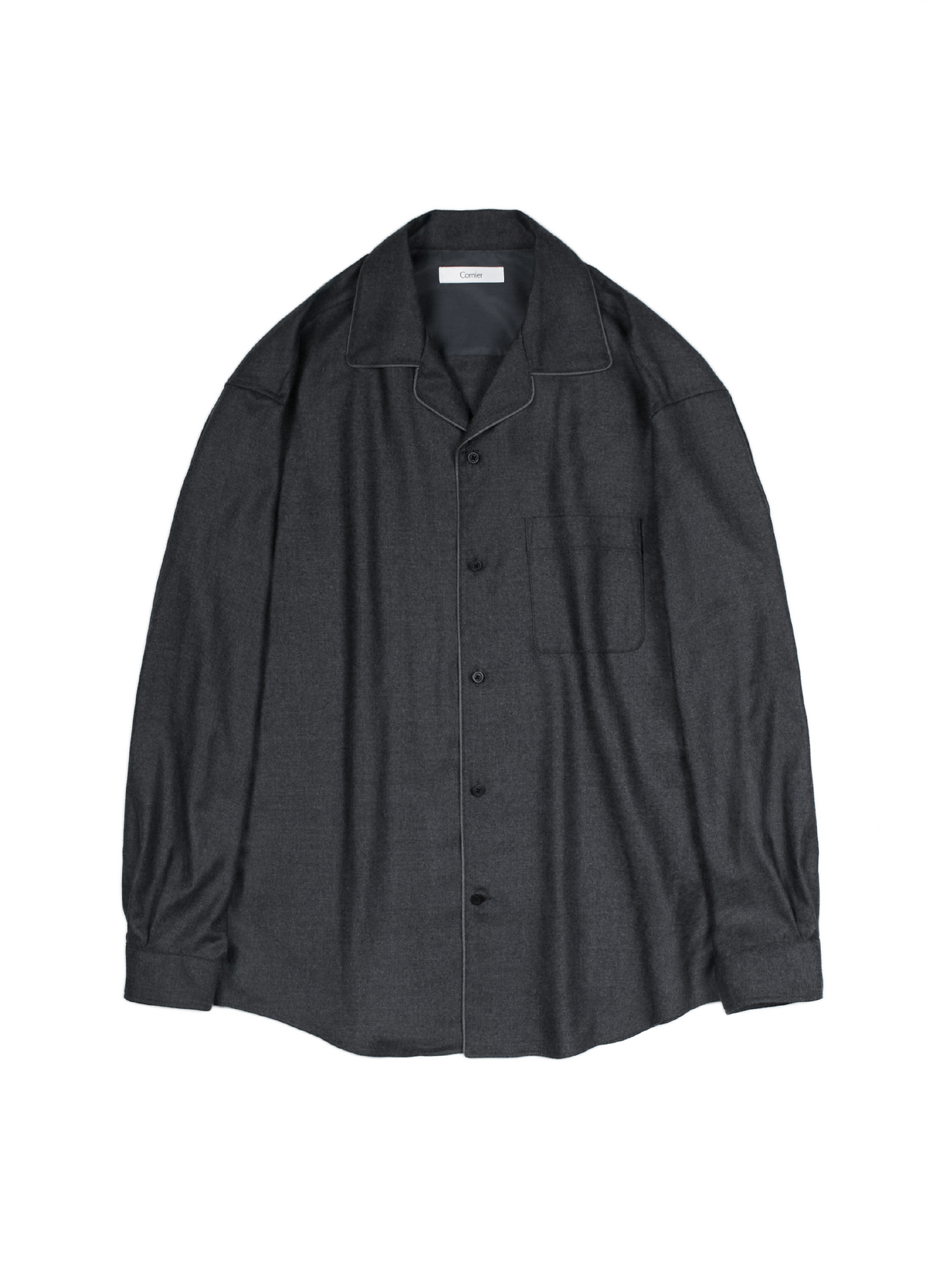 Super160's WORSTED WOOL VIYELLA SHIRTS｜TOP CHARCOAL