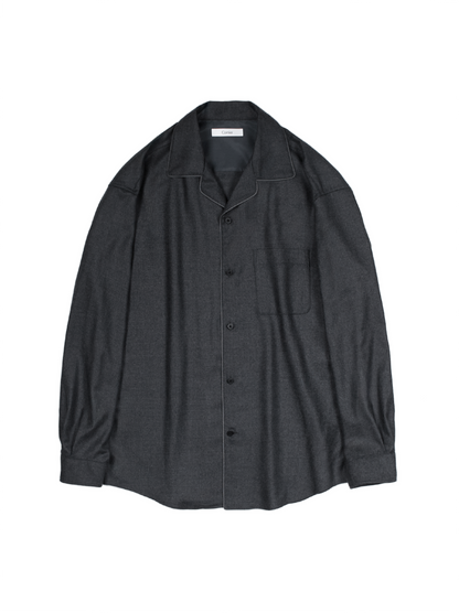 Super160's WORSTED WOOL VIYELLA SHIRTS｜TOP CHARCOAL